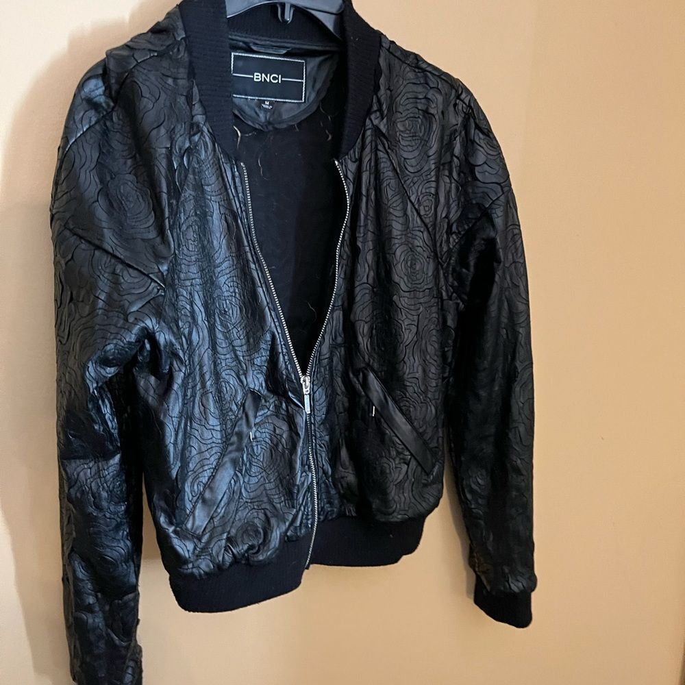 Bnci laser cut black bomber jacket - Picture 6 of 11